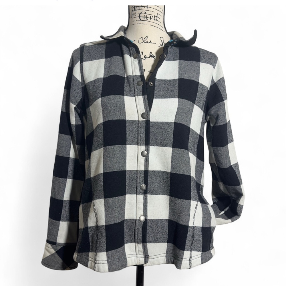 Orvis Black and White Plaid‎ Shirt